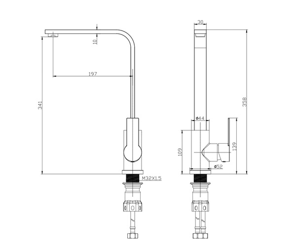 смеситель для кухни WONZON & WOGHAND WW-AE4550